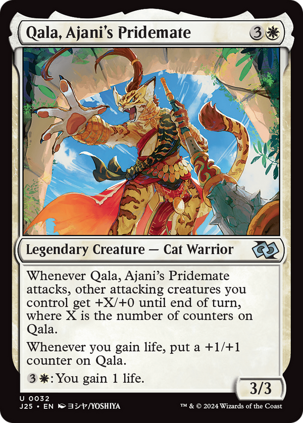 Qala, Ajani's Pridemate (Anime) (32) [Foundations Jumpstart] - Deck Out Gaming