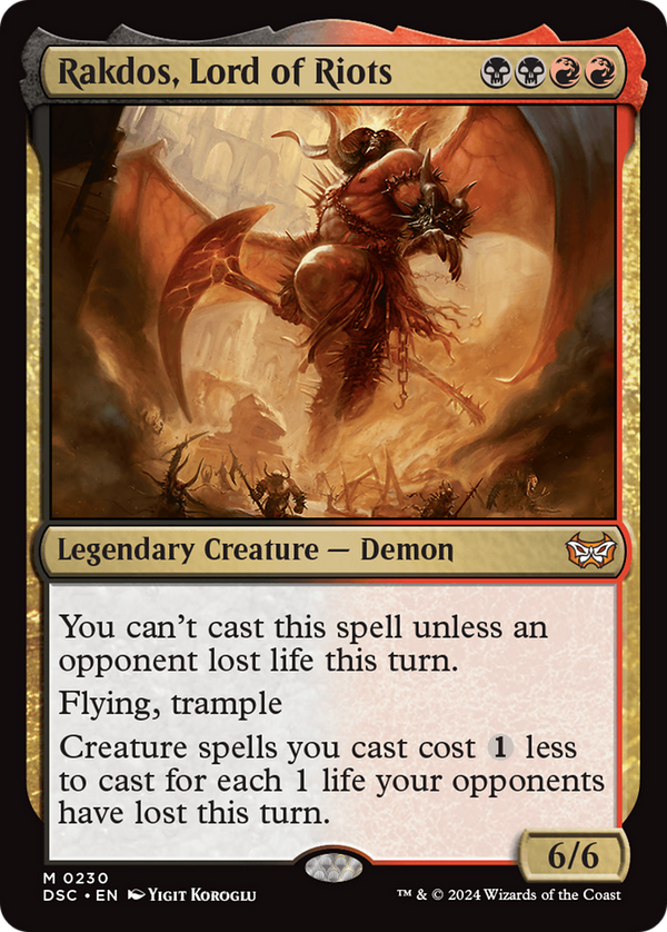 Rakdos, Lord of Riots (230) [Duskmourn: House of Horror Commander] - Deck Out Gaming