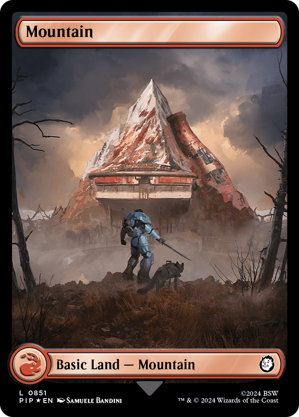 Mountain (0851) (Surge Foil) (851) [Fallout] foil - Deck Out Gaming