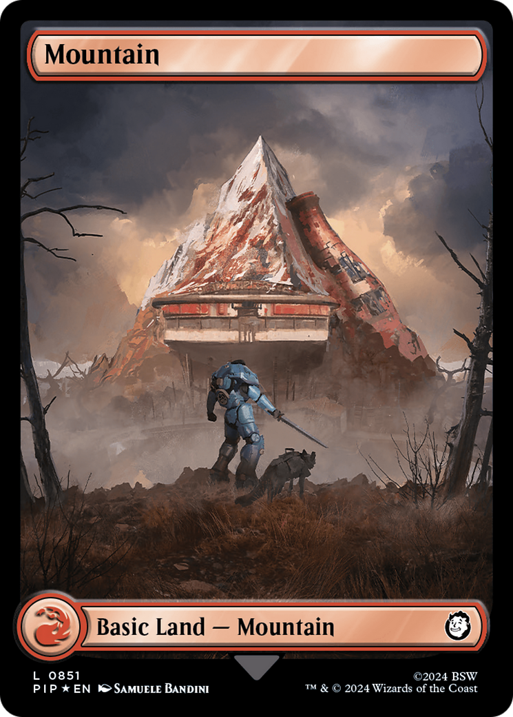 Mountain (0851) (Surge Foil) (851) [Fallout] foil - Deck Out Gaming