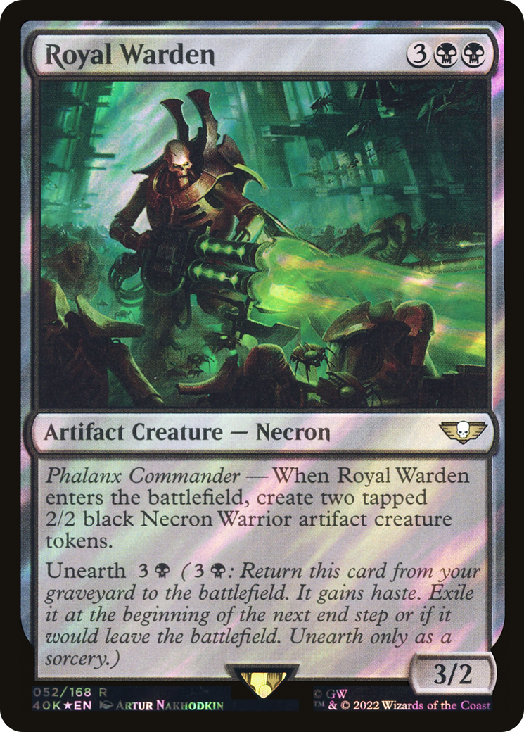 Royal Warden (Surge Foil) (52) [Warhammer 40,000 Commander] foil - Deck Out Gaming