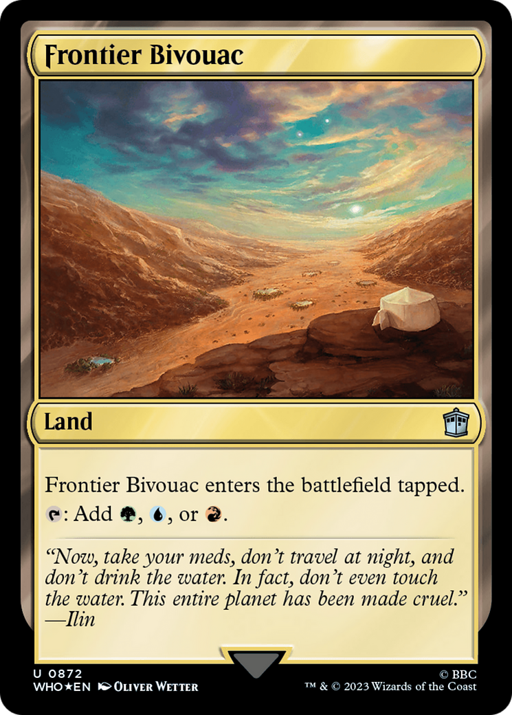 Frontier Bivouac (Surge Foil) (872) [Doctor Who] foil - Deck Out Gaming