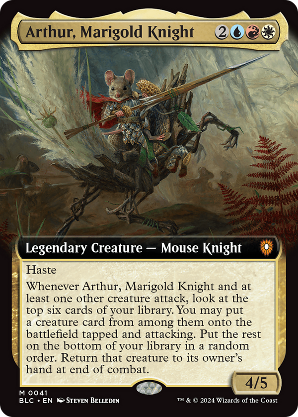 Arthur, Marigold Knight (Extended Art) (41) [Bloomburrow Commander] - Deck Out Gaming