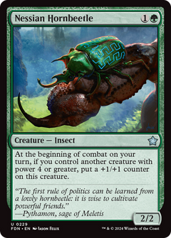 Nessian Hornbeetle (229) [Foundations] foil - Deck Out Gaming