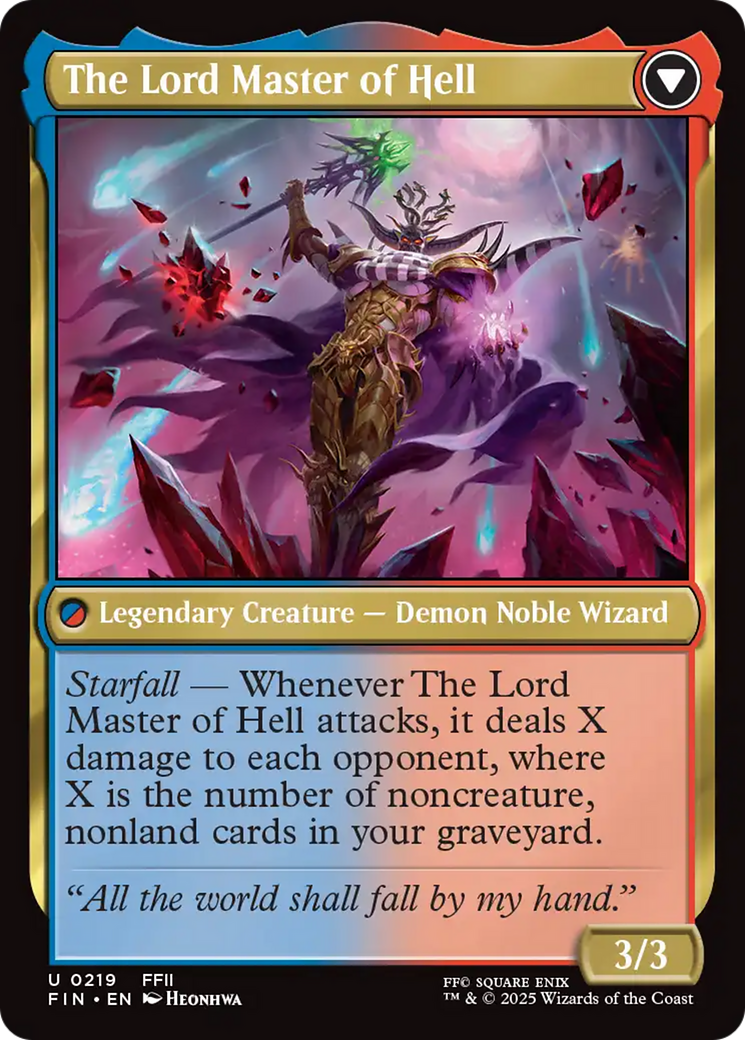 The Emperor of Palamecia // The Lord Master of Hell (219) [FINAL FANTASY] foil - Deck Out Gaming