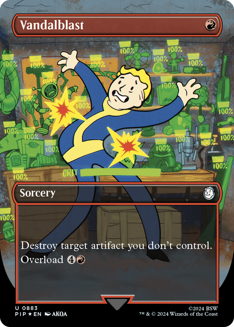 Vandalblast (Borderless) (Surge Foil) (883) [Fallout] foil - Deck Out Gaming