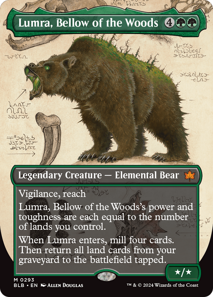 Lumra, Bellow of the Woods (Borderless) (0293) (293) [Bloomburrow] - Deck Out Gaming