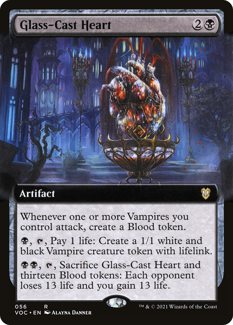 Glass-Cast Heart (Extended Art) (56) [Commander: Innistrad: Crimson Vow] - Deck Out Gaming