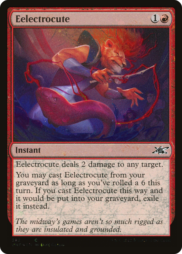 Eelectrocute (Galaxy Foil) (392) [Unfinity] foil - Deck Out Gaming