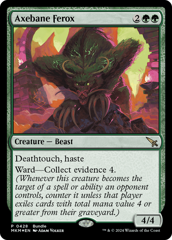 Axebane Ferox (MKM Bundle) (428) [Murders at Karlov Manor] foil - Deck Out Gaming