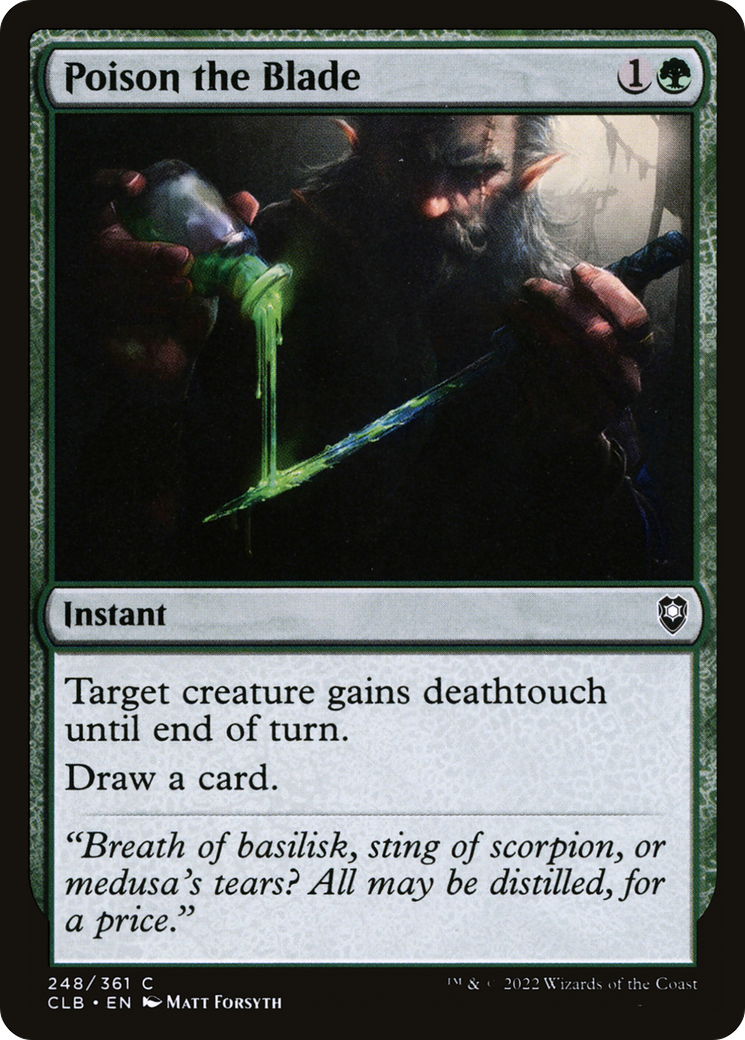 Poison the Blade (248) [Commander Legends: Battle for Baldur's Gate] - Deck Out Gaming