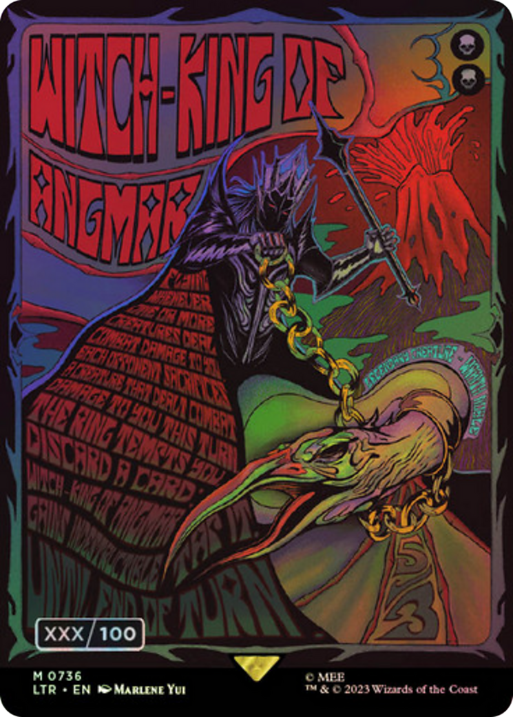 Witch-king of Angmar (Borderless Poster) (Serial Numbered) (736) [The Lord of the Rings: Tales of Middle-earth] foil - Deck Out Gaming