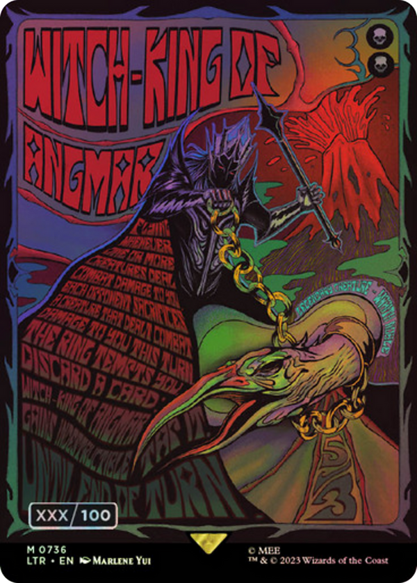 Witch-king of Angmar (Borderless Poster) (Serial Numbered) (736) [The Lord of the Rings: Tales of Middle-earth] foil - Deck Out Gaming