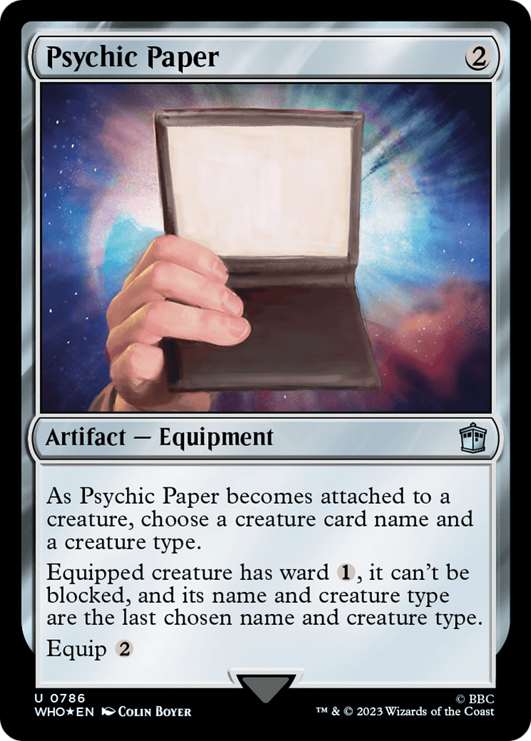 Psychic Paper (Surge Foil) (786) [Doctor Who] foil - Deck Out Gaming