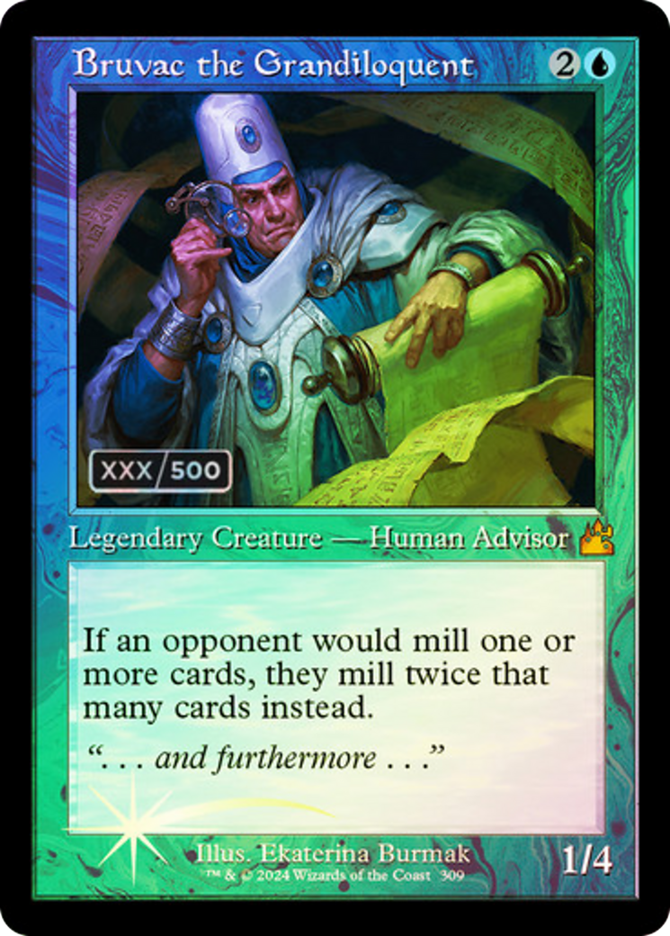 Bruvac the Grandiloquent (Retro Frame) (Serial Numbered) (309) [Ravnica Remastered] foil - Deck Out Gaming