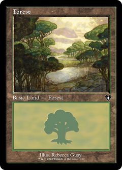 Forest (450) (Retro Frame) (450) [Commander Masters] foil - Deck Out Gaming