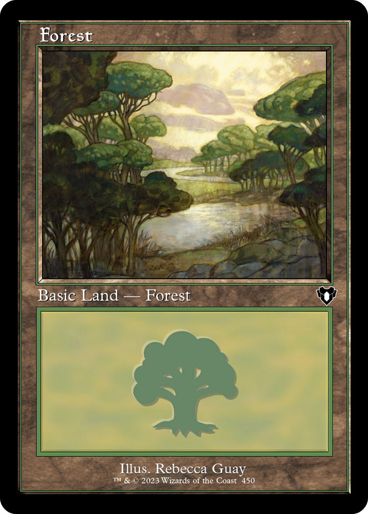 Forest (450) (Retro Frame) (450) [Commander Masters] foil - Deck Out Gaming