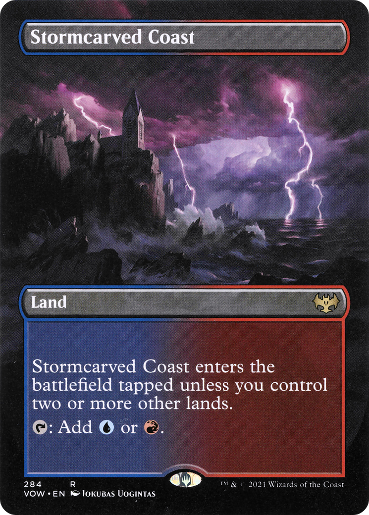 Stormcarved Coast (Borderless) (284) [Innistrad: Crimson Vow] foil - Deck Out Gaming