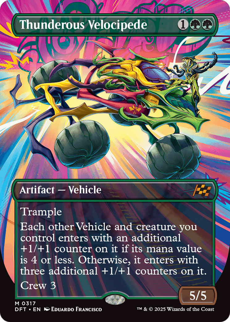 Thunderous Velocipede (Borderless) (317) [Aetherdrift] foil - Deck Out Gaming