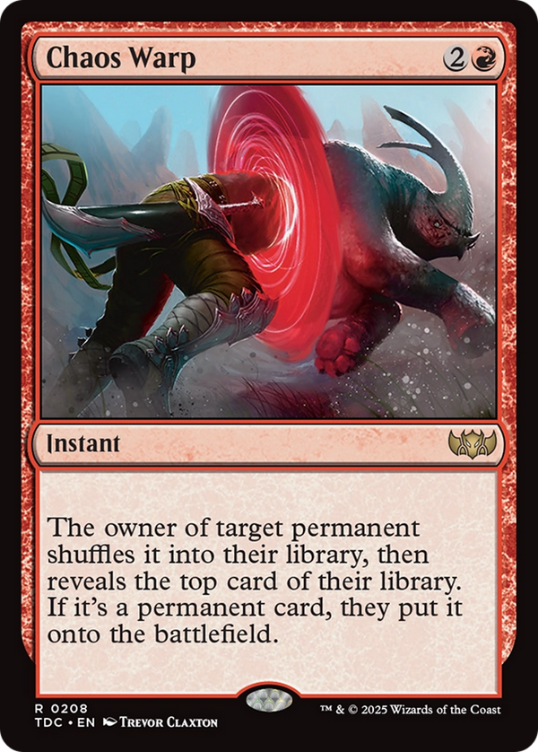 Chaos Warp (208) [Commander: Tarkir: Dragonstorm] - Deck Out Gaming