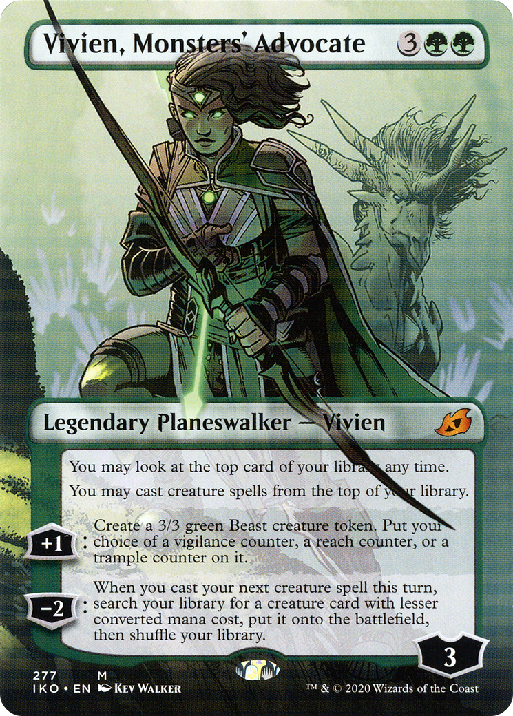 Vivien, Monsters' Advocate (Borderless) (277) [Ikoria: Lair of Behemoths] - Deck Out Gaming