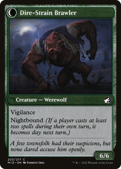 Tireless Hauler // Dire-Strain Brawler (203) [Innistrad: Midnight Hunt] foil - Deck Out Gaming