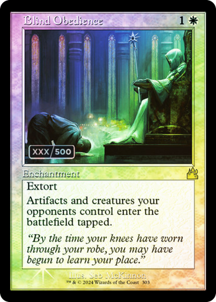 Blind Obedience (Retro Frame) (Serial Numbered) (303) [Ravnica Remastered] foil - Deck Out Gaming