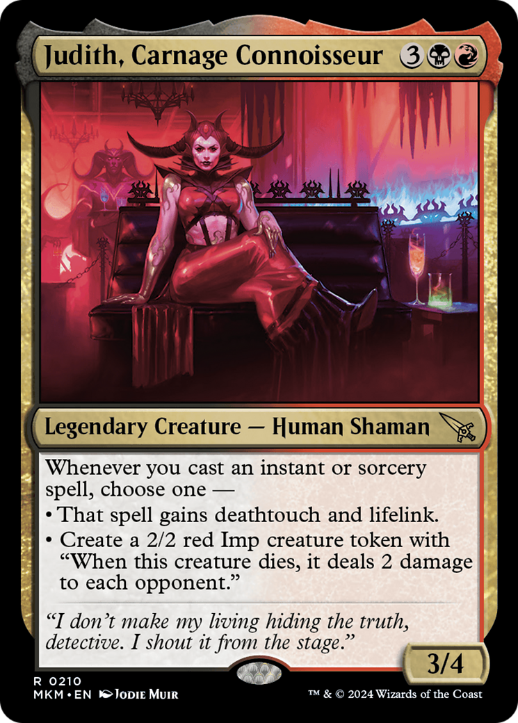 Judith, Carnage Connoisseur (210) [Murders at Karlov Manor] - Deck Out Gaming