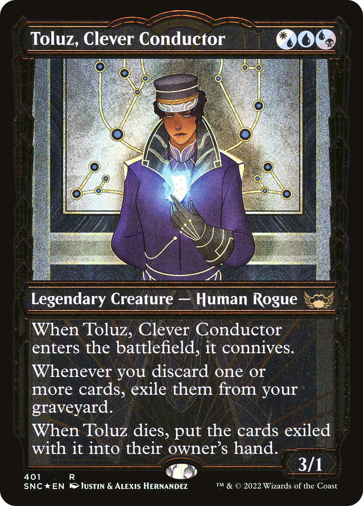 Toluz, Clever Conductor (Gilded Foil) (401) [Streets of New Capenna] foil - Deck Out Gaming