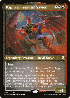 Raphael, Fiendish Savior (549) [Commander Legends: Battle for Baldur's Gate] etched - Deck Out Gaming