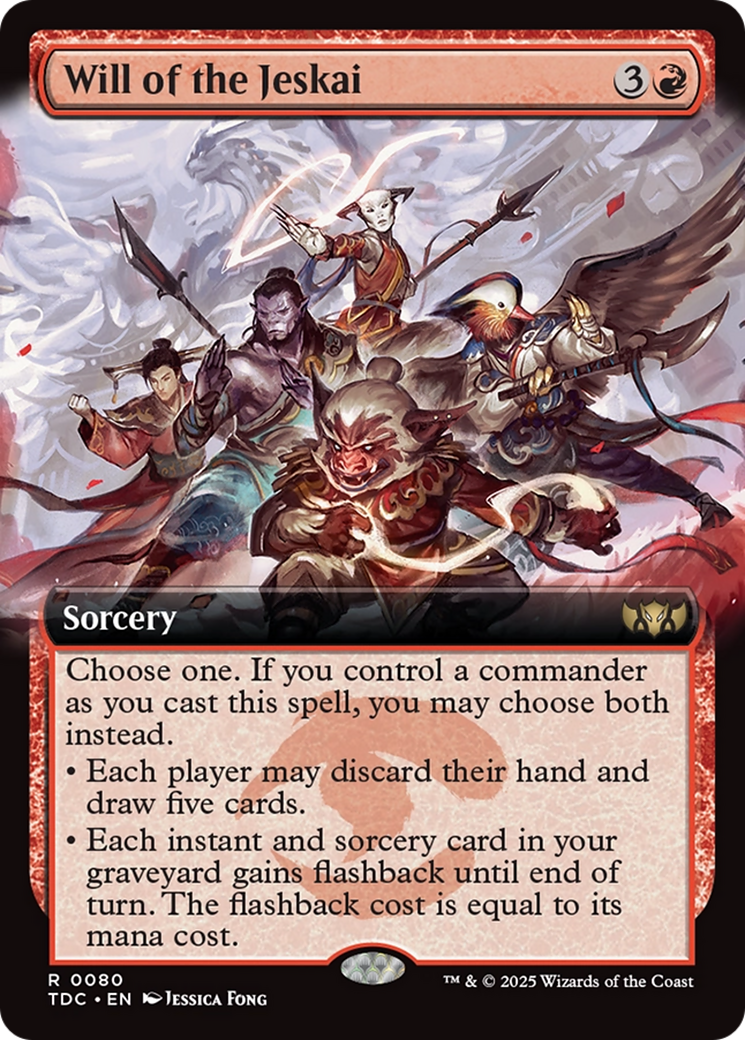 Will of the Jeskai (Extended Art) (80) [Commander: Tarkir: Dragonstorm] - Deck Out Gaming