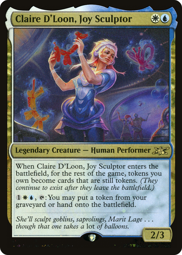 Claire D'Loon, Joy Sculptor (Galaxy Foil) (451) [Unfinity] foil - Deck Out Gaming