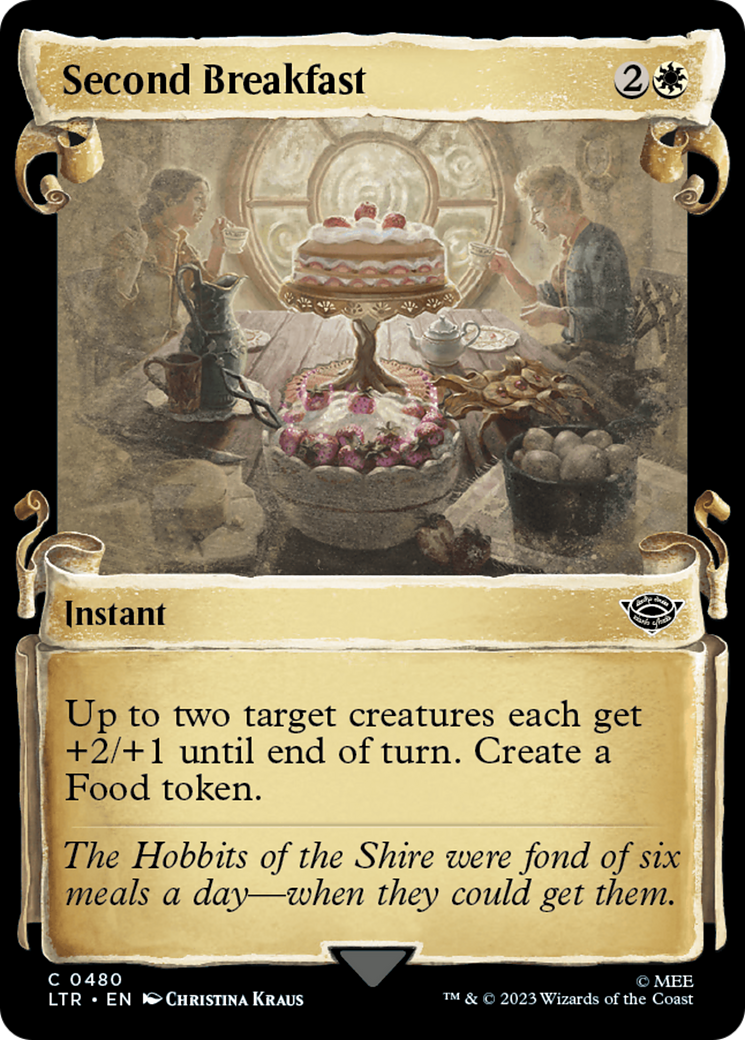 Second Breakfast (Showcase Scrolls) (480) [The Lord of the Rings: Tales of Middle-earth] foil - Deck Out Gaming