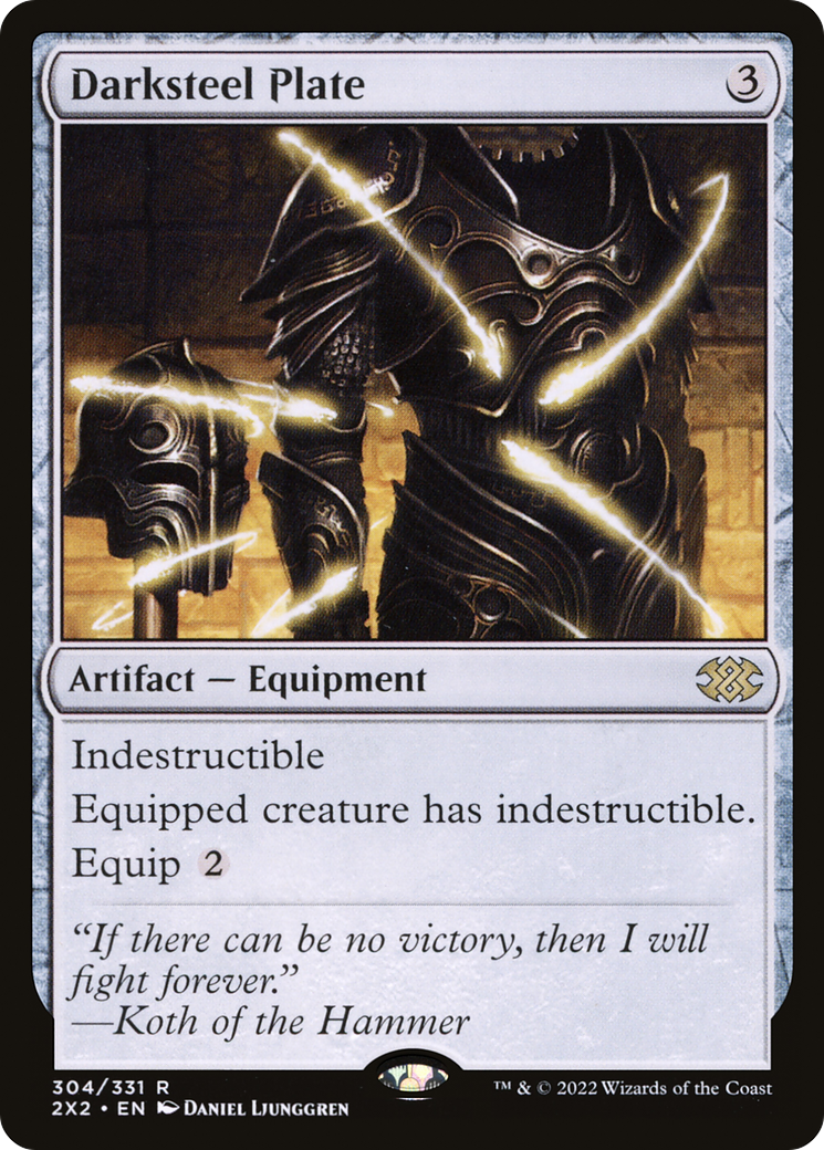 Darksteel Plate (304) [Double Masters 2022] foil - Deck Out Gaming