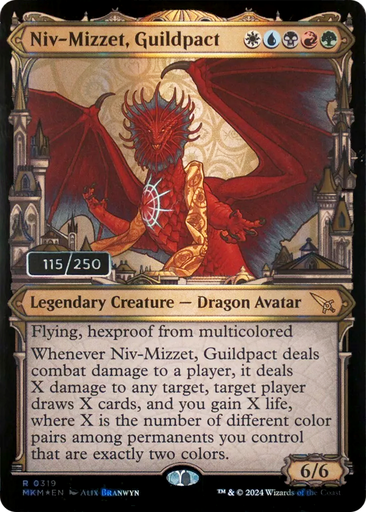 Niv-Mizzet, Guildpact (Serial Numbered) (319) [Murders at Karlov Manor] foil - Deck Out Gaming