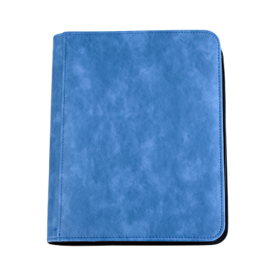 4-Pocket Zippered Toploader Binder - 112 Card Slots - Blue