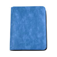 4-Pocket Zippered Toploader Binder - 112 Card Slots - Blue - Deck Out Gaming