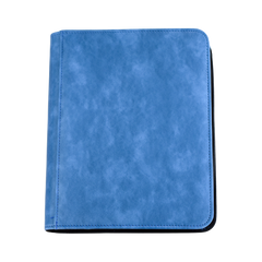 4-Pocket Zippered Toploader Binder - 112 Card Slots - Blue - Deck Out Gaming