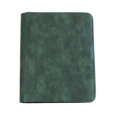 4-Pocket Zippered Toploader Binder - 112 Card Slots - Green - Deck Out Gaming