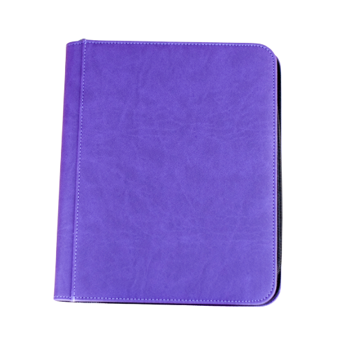 4-Pocket Zippered Toploader Binder - 112 Card Slots - Purple