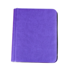 4-Pocket Zippered Toploader Binder - 112 Card Slots - Purple - Deck Out Gaming