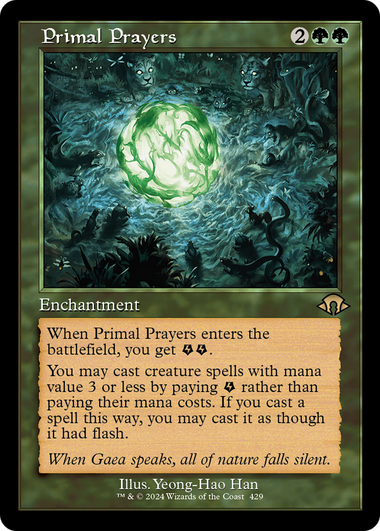 Primal Prayers (Retro Frame) (429) [Modern Horizons 3] - Deck Out Gaming
