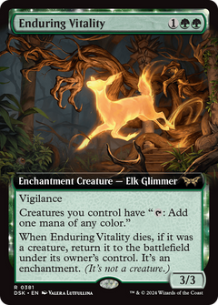 Enduring Vitality (Extended Art) (381) [Duskmourn: House of Horror] foil - Deck Out Gaming
