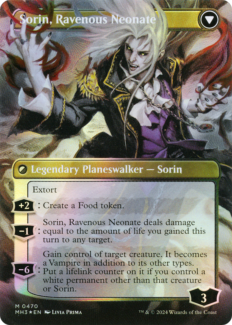 Sorin of House Markov (Borderless) (Textured Foil) (470) [Modern Horizons 3] foil - Deck Out Gaming
