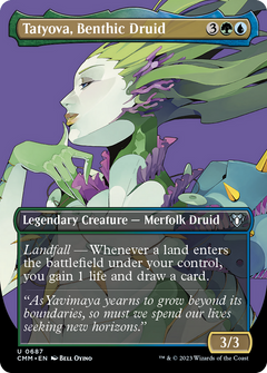 Tatyova, Benthic Druid (Borderless) (687) [Commander Masters] foil - Deck Out Gaming