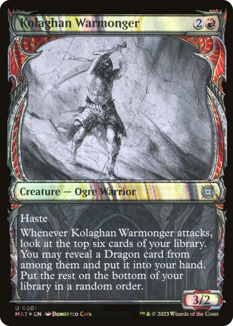 Kolaghan Warmonger (Halo Foil) (201) [March of the Machine: The Aftermath] foil - Deck Out Gaming