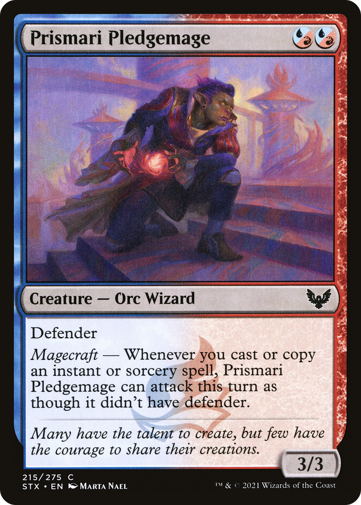 Prismari Pledgemage (215) [Strixhaven: School of Mages] foil - Deck Out Gaming