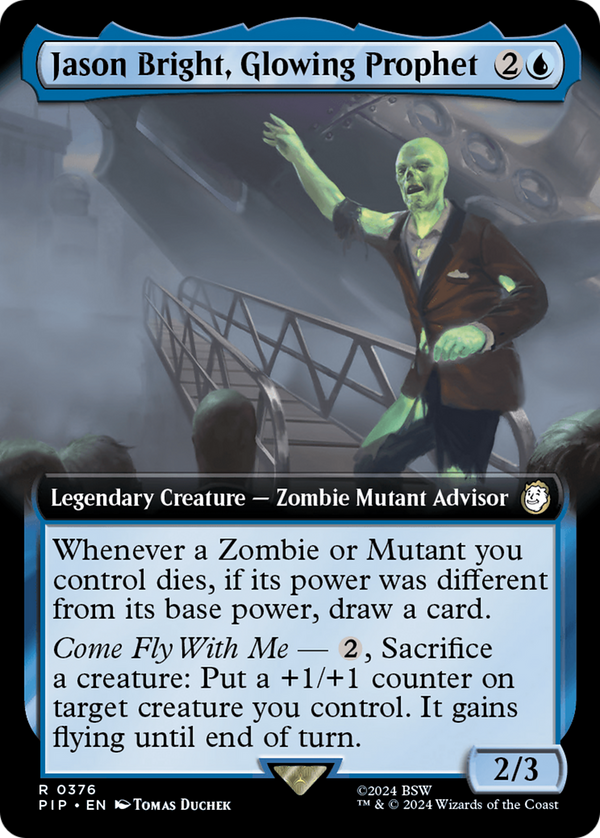 Jason Bright, Glowing Prophet (Extended Art) (376) [Fallout] - Deck Out Gaming