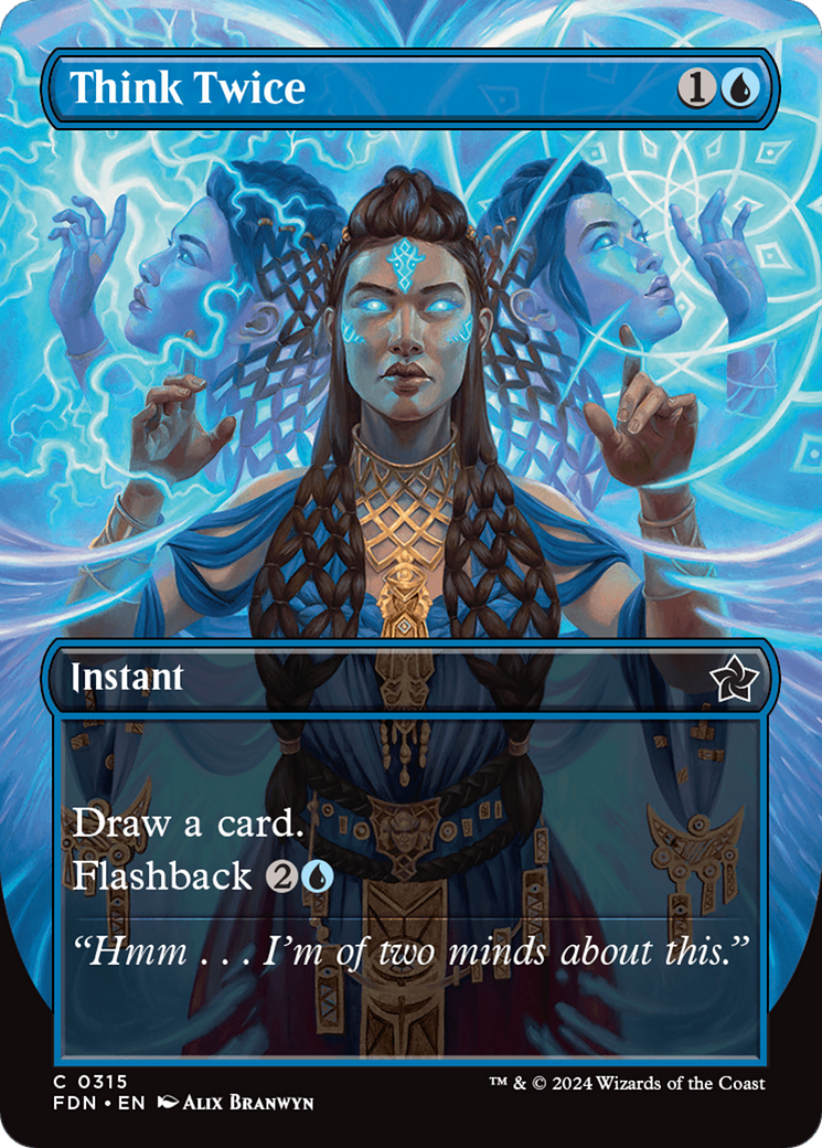 Think Twice (Borderless) (315) [Foundations] - Deck Out Gaming