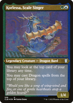 Korlessa, Scale Singer (538) [Commander Legends: Battle for Baldur's Gate] etched - Deck Out Gaming